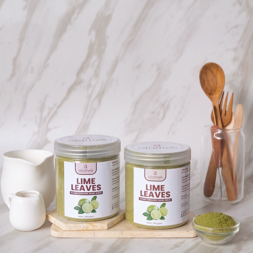 

ALAMEE Bubuk Daun Jeruk Bumbu Instan Lime Powder Dapur Organik Murni Asli Tanpa Campuran 250gr