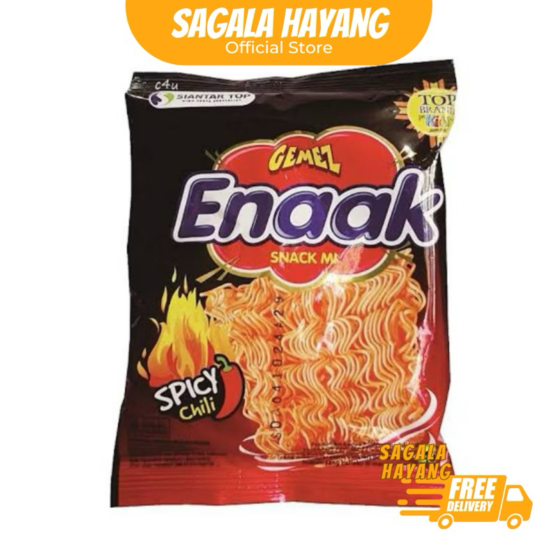 

( SAGALA HAYANG ) Mie Gemez Enaak Hitam Spicy Chili -gram