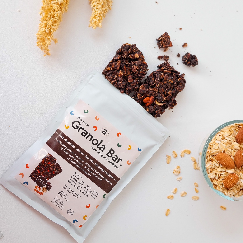 

ALAMEE Snack Diet Granola Bar - Dark Chocolate Cemilan Sehat Healthy Snackbar Camilan 80gr