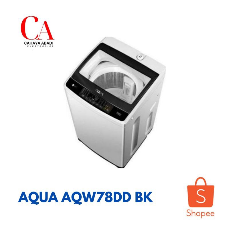 AQUA mesin cuci 1 tabung 7 kg AQW 78 DD BK AQW 78DD BK AQW78DDBK TOP LOADING AQUA