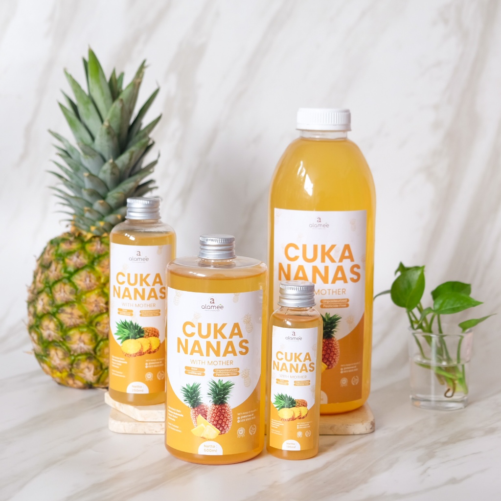 

ALAMEE Cuka Nanas Original Pineapple Cider Vinegar With Mother Organik