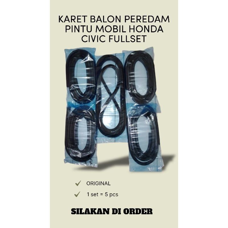 KARET BALON BODY PINTU MOBIL HONDA CIVIC FERIO FULLSET