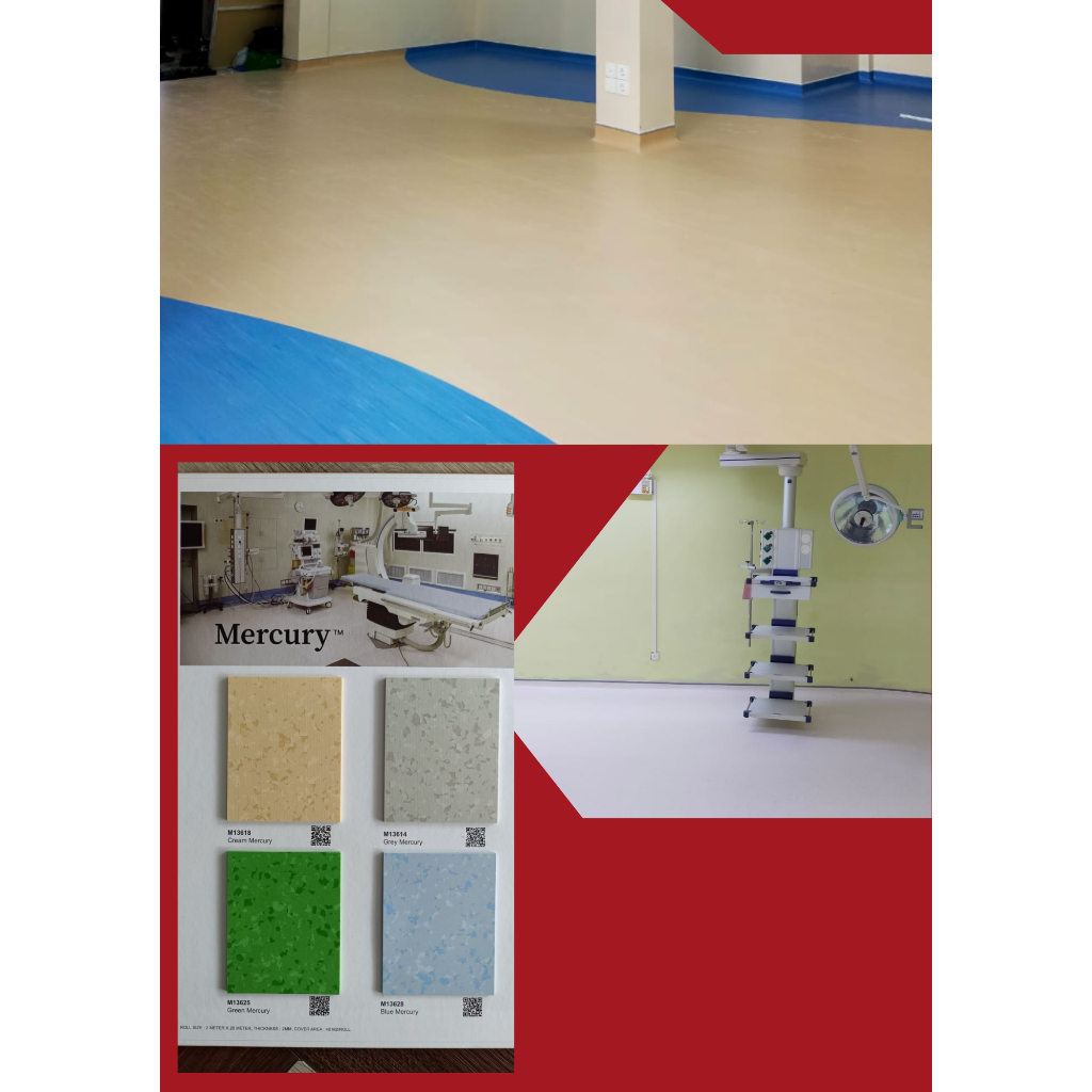 Lantai Vinyl Roll Mercury Tebal 2mm