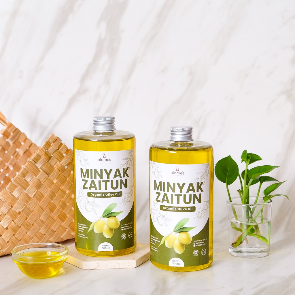 

ALAMEE Minyak Zaitun Olive Oil Extra Virgin Untuk Diminum Organik Murni Asli Masak EVOO 500ml