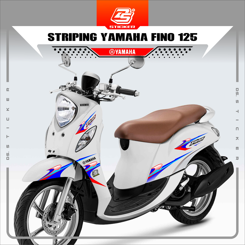 Stiker Fino FI 125 Decal Striping Fino FI 125 Premium Racing White DS060525 DS Sticker