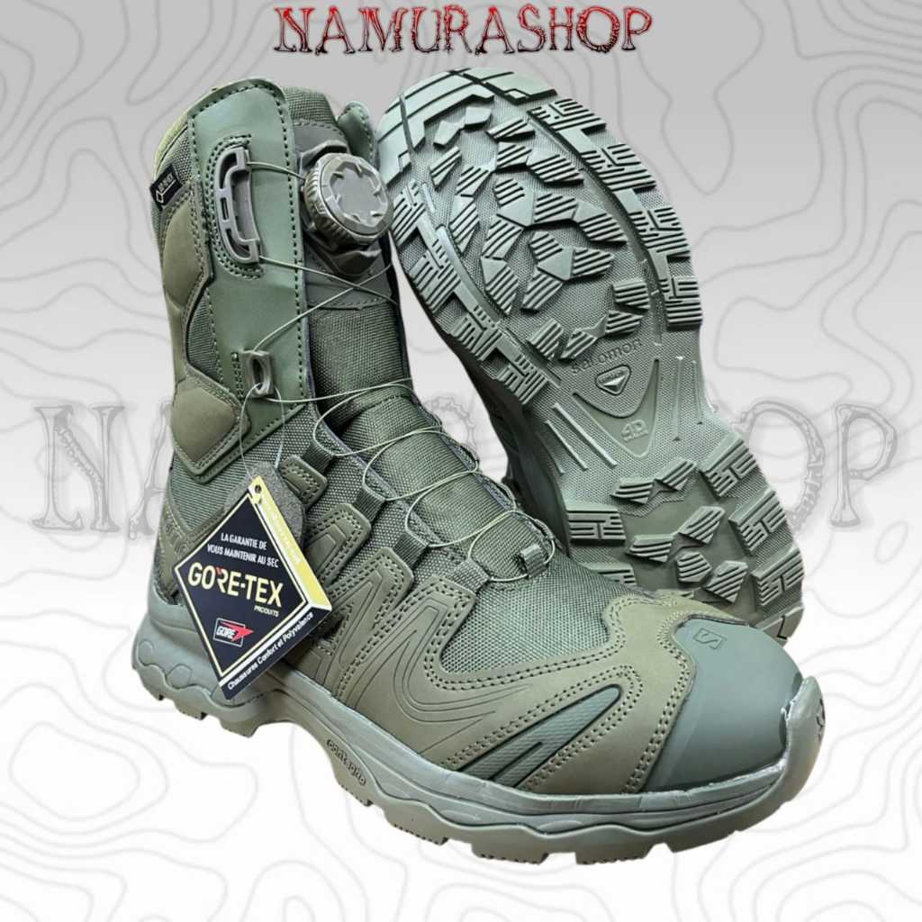 [ SEPATU 121 TALI PUTAR HIJAU ] Sepatu Pria 8ins Outdoor Sepatu Pria Hiking Putar Sepatu Naik Gunung