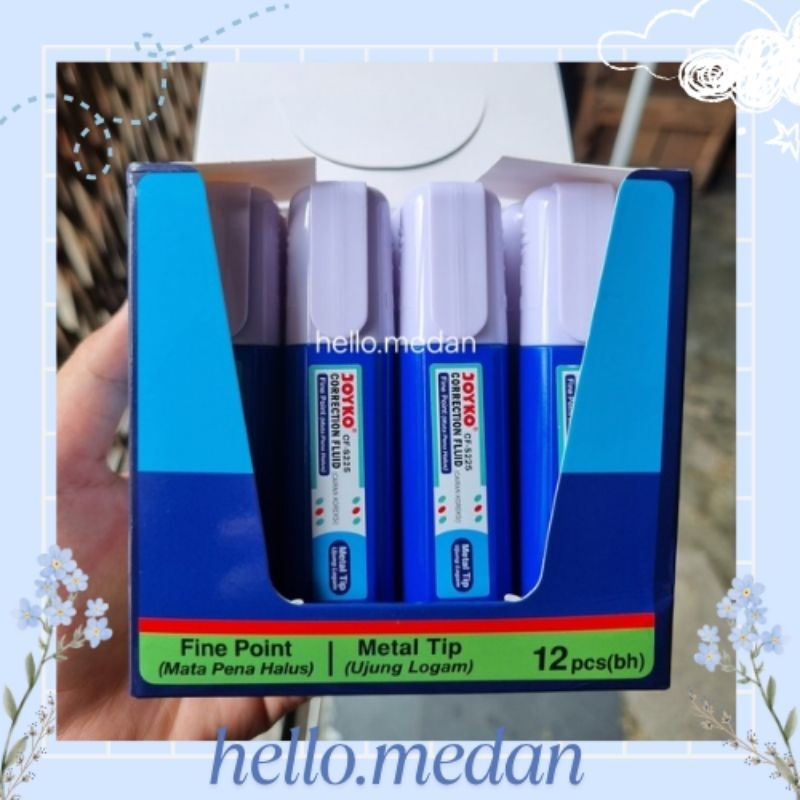 

<Ready Stock> Tipex Correction Fluid Cairan Koreksi , Penghapus Cair Joyko Botol Biru - CF-S225