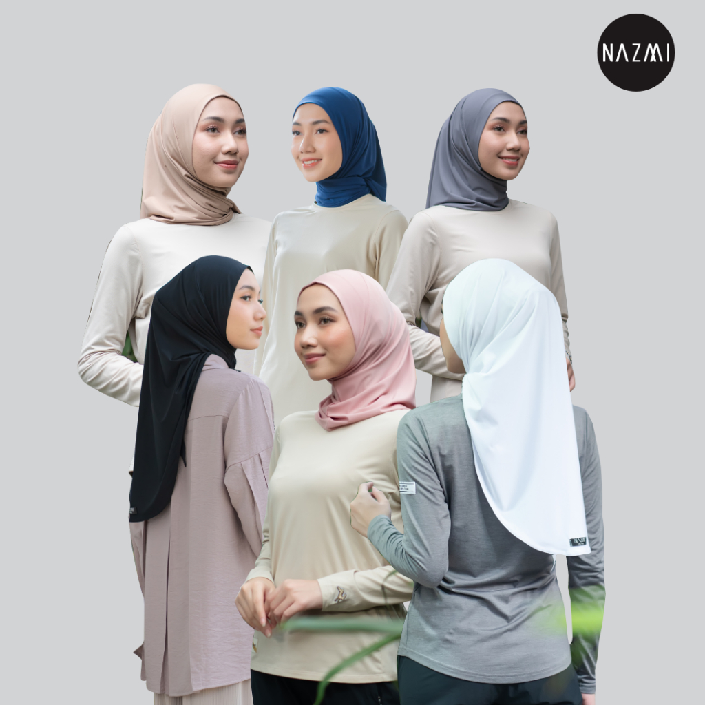NAZMI - Inara Hijab | Active wear Hijab Instant Jersey Olahraga
