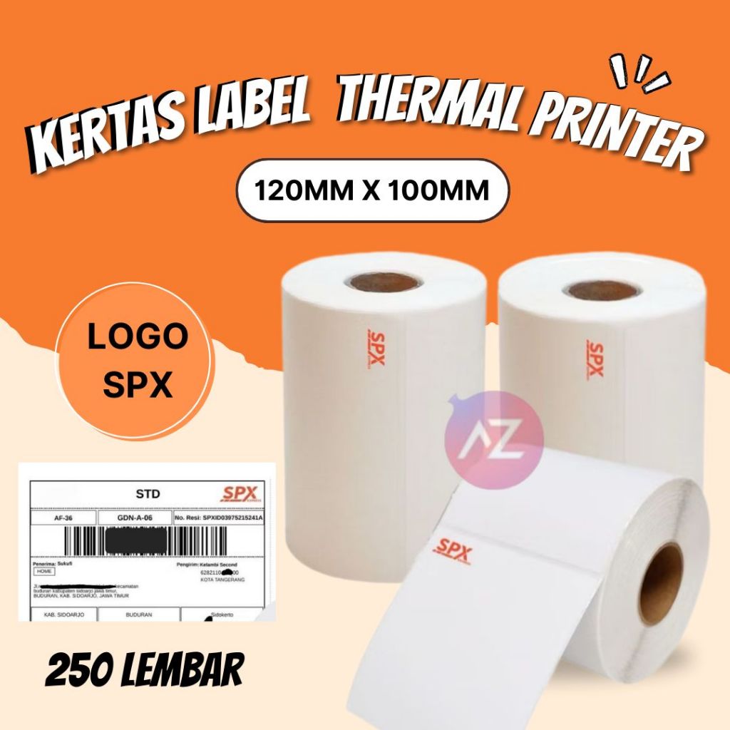 

AZ Label Thermal Label Stiker Barcode Label Pengiriman SPX