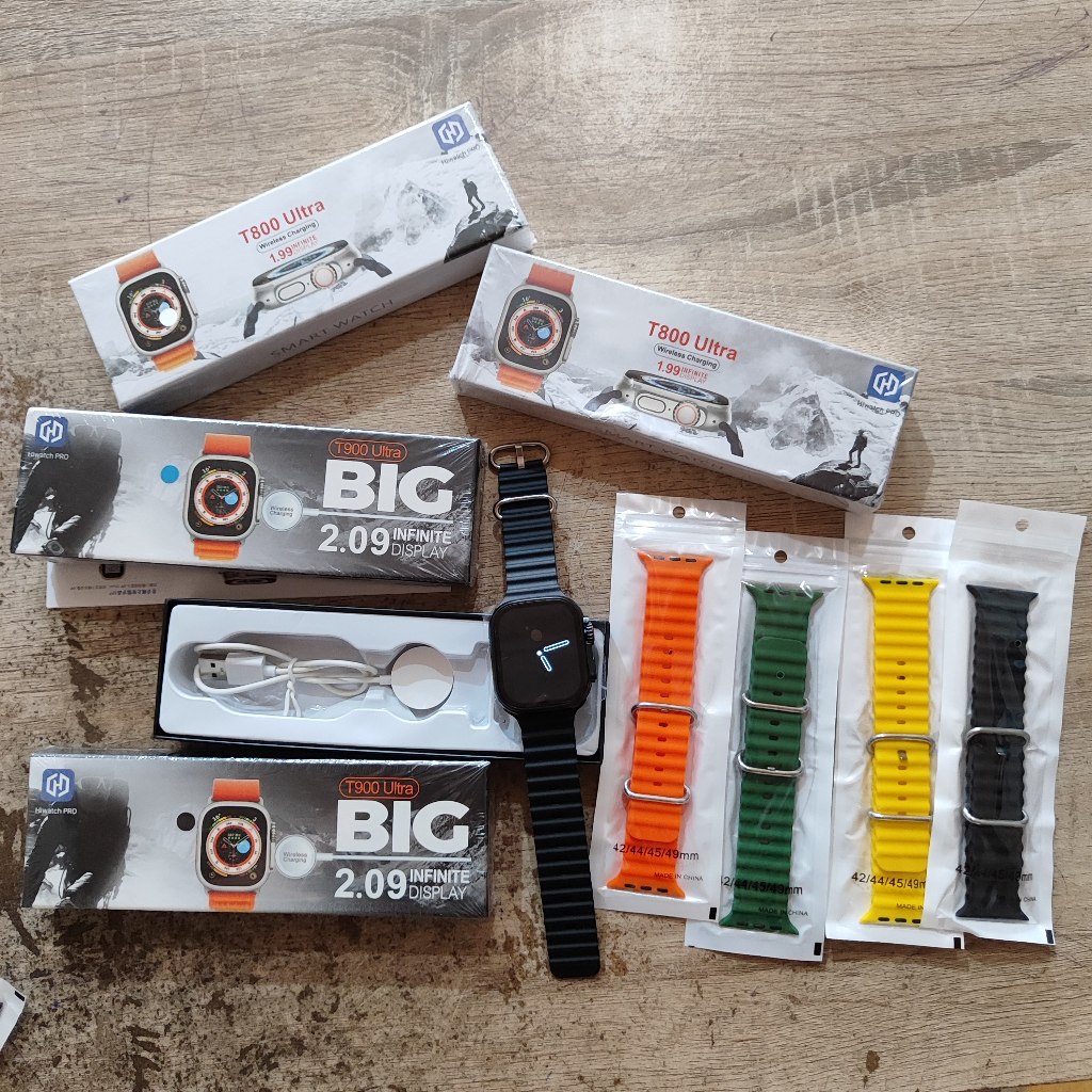 RECOMMENDED Jam tangan Pintar Smartwatch T800 Ultra 1.99 Inch & T900 Ultra Big Screen 2.09 Inch