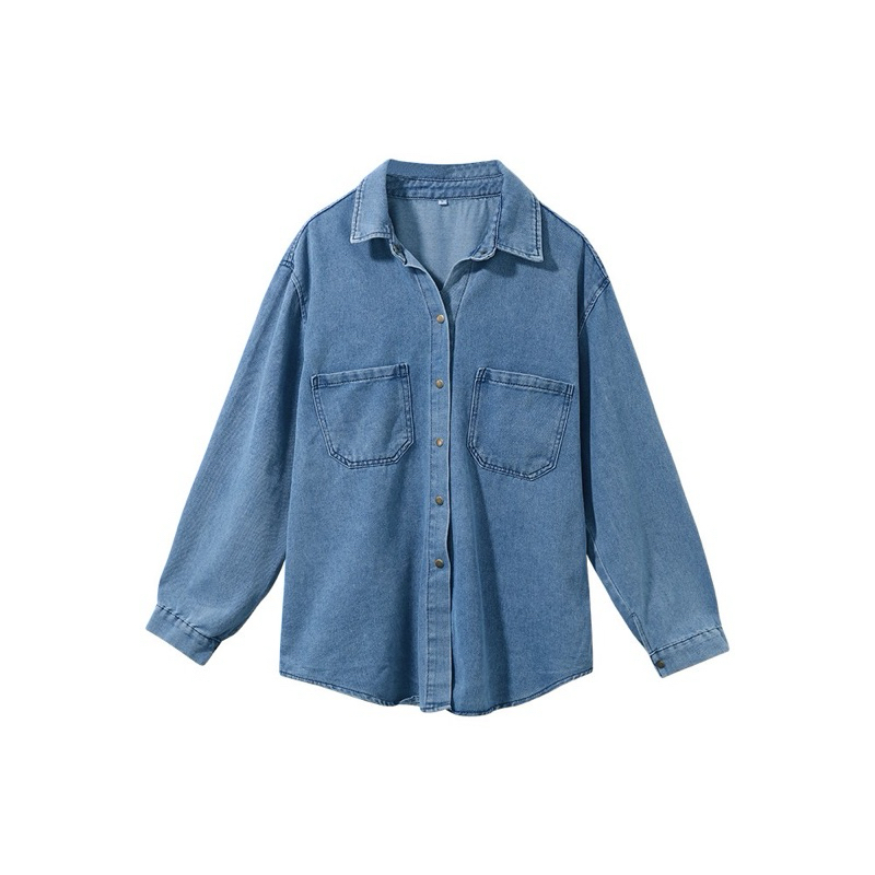 kemeja denim oversize