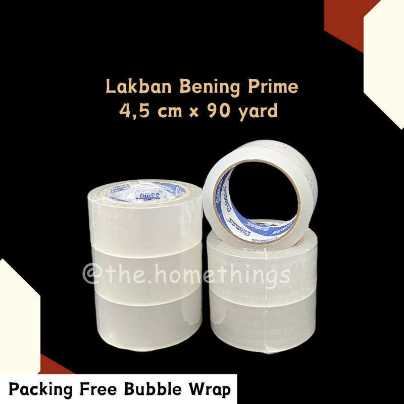 

@the.homethings - LAKBAN BENING 45 mm x 90 yard PRIMEE - 1 SLOP / SOLASI BENING 4,5 cm x 90 yard / TAPE / SELOTIP BENING / LAKBAN BESAR BENING / SOLATIP / LAKBAN PACKING PRIMEE