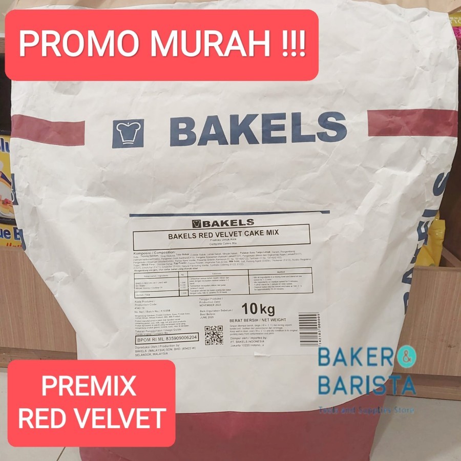 

PROMO MURAH Bakels Red Velvet Cake Mix 10KG / Premix Red Velved Bakels 10 KG