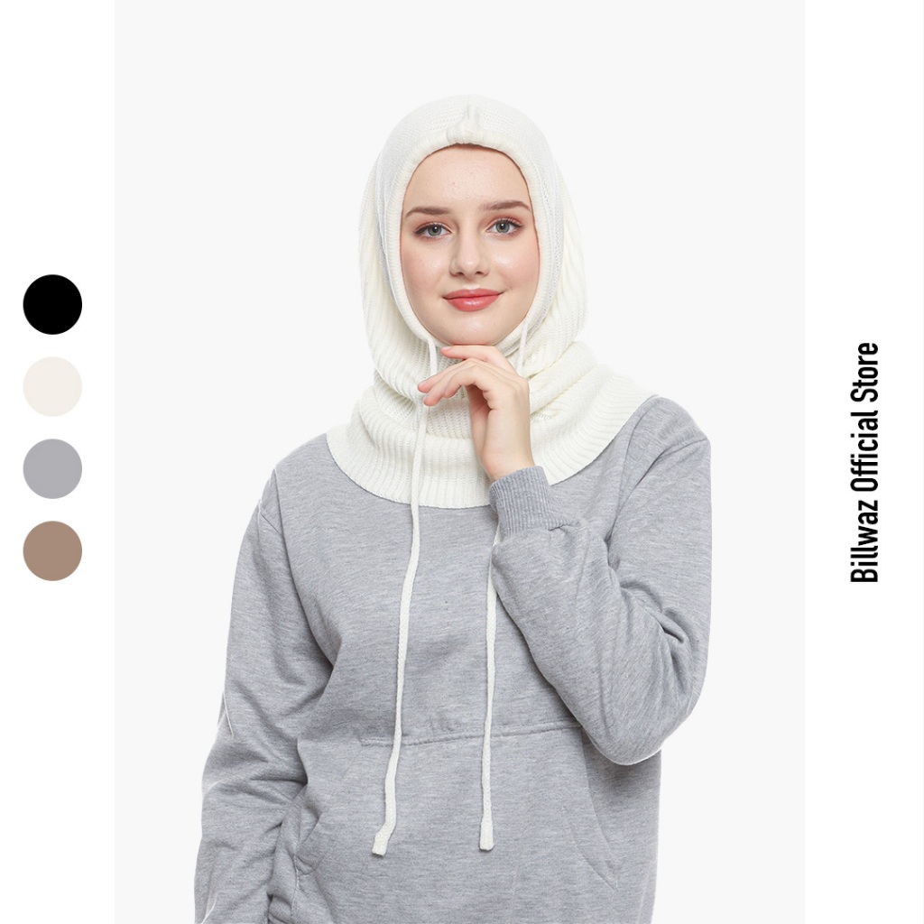 Billwaz Hijab - Balaclava Hijab Instan - Kupluk - Hijab rajut tebal