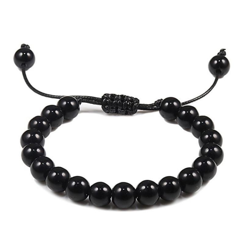 Gelang Giok Butir Natural Black Jade / Gelang Terapi Kesehatan/ Gelang giok Butir Asli Original