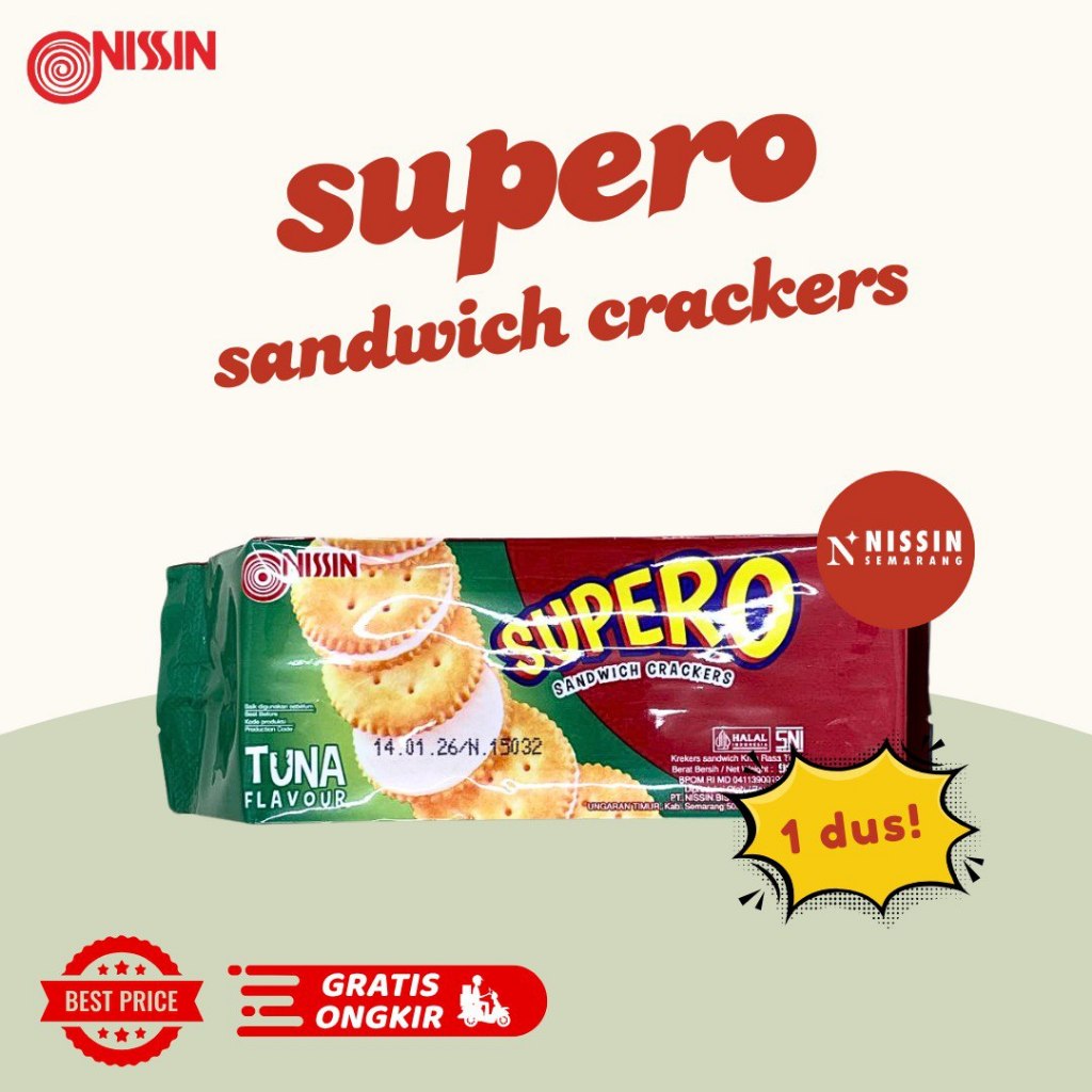 

1 Dus Nissin Supero Sandwich Tuna Flavour 90 gr isi 30pcs