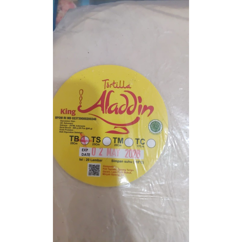 

Kulit Tortila Aladin 25 cm