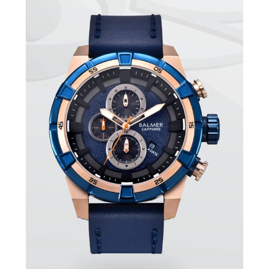 Jam Tangan BALMER 8158 Jam Tangan Pria Leather Saphire Glass