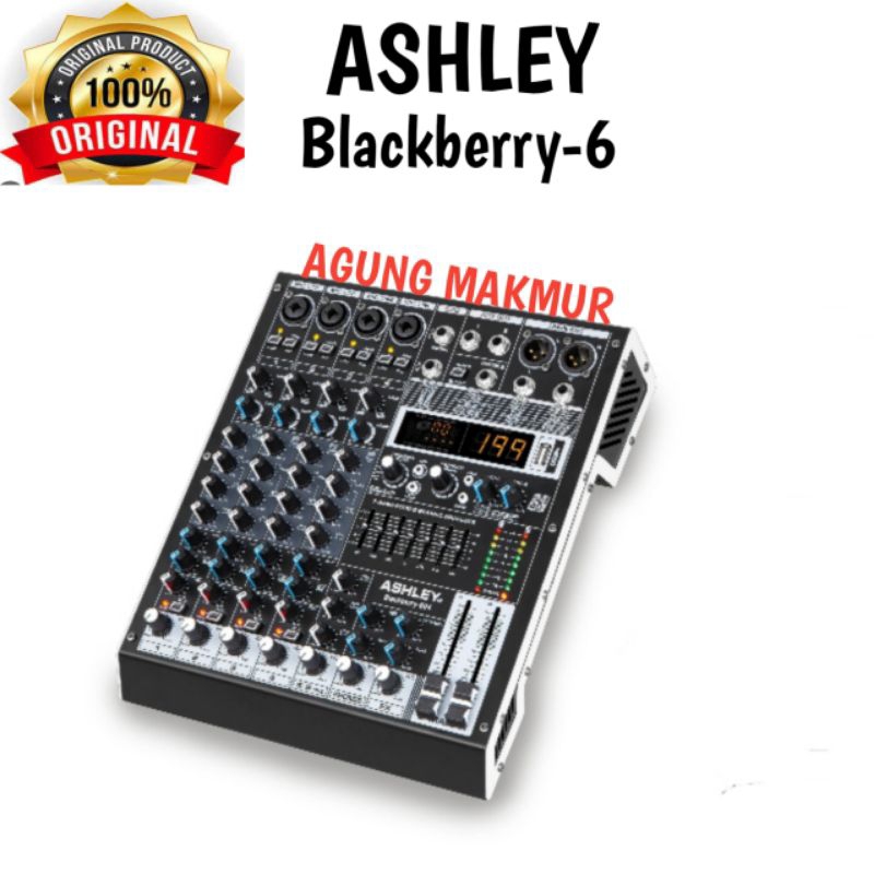 Mixer Ashley Blackberry-6 6 channel Original - Mixer Audio Ashley Blackberry 6 Original 6 channel - 