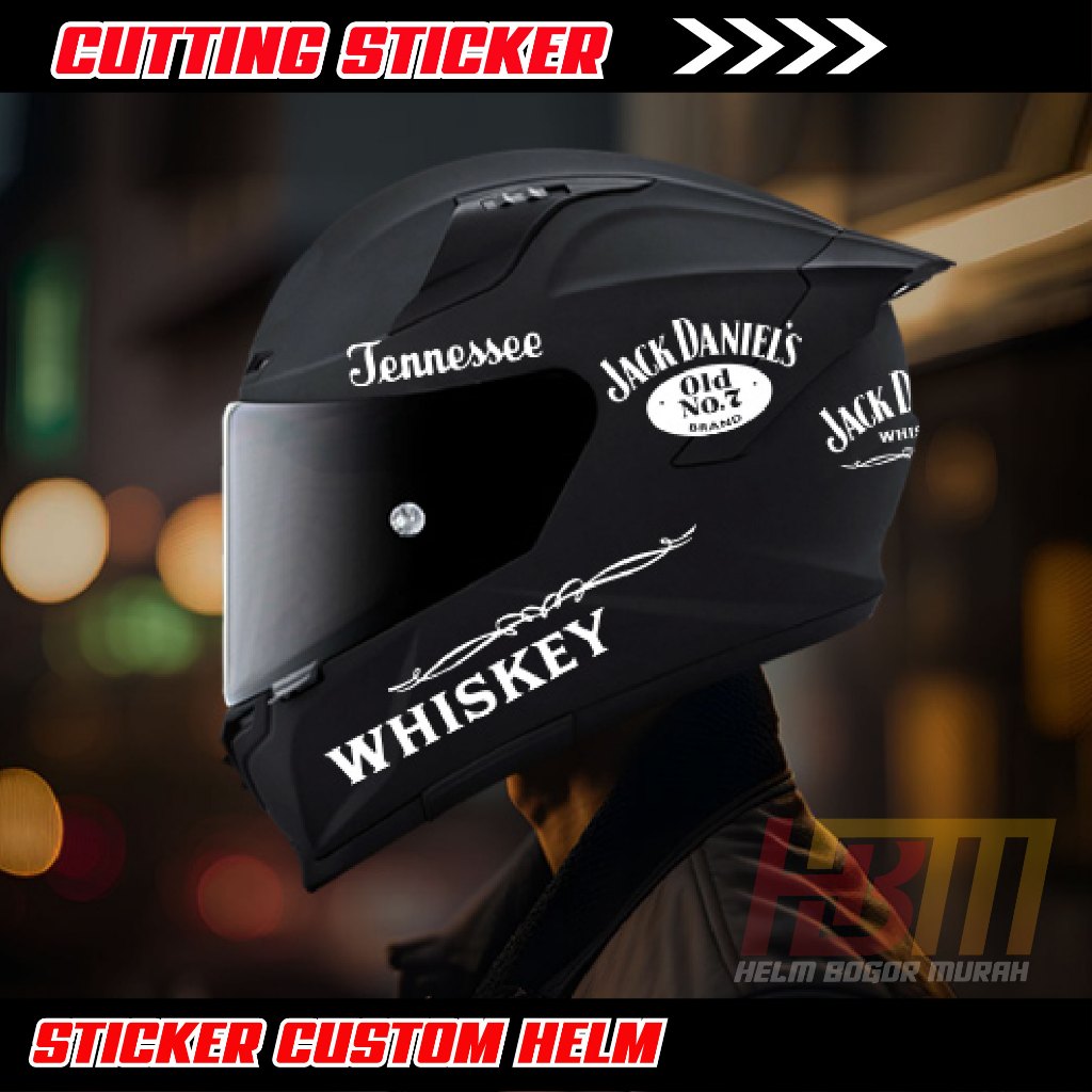 Sticker Helm JackDaniels Set/ Sticker Helmet