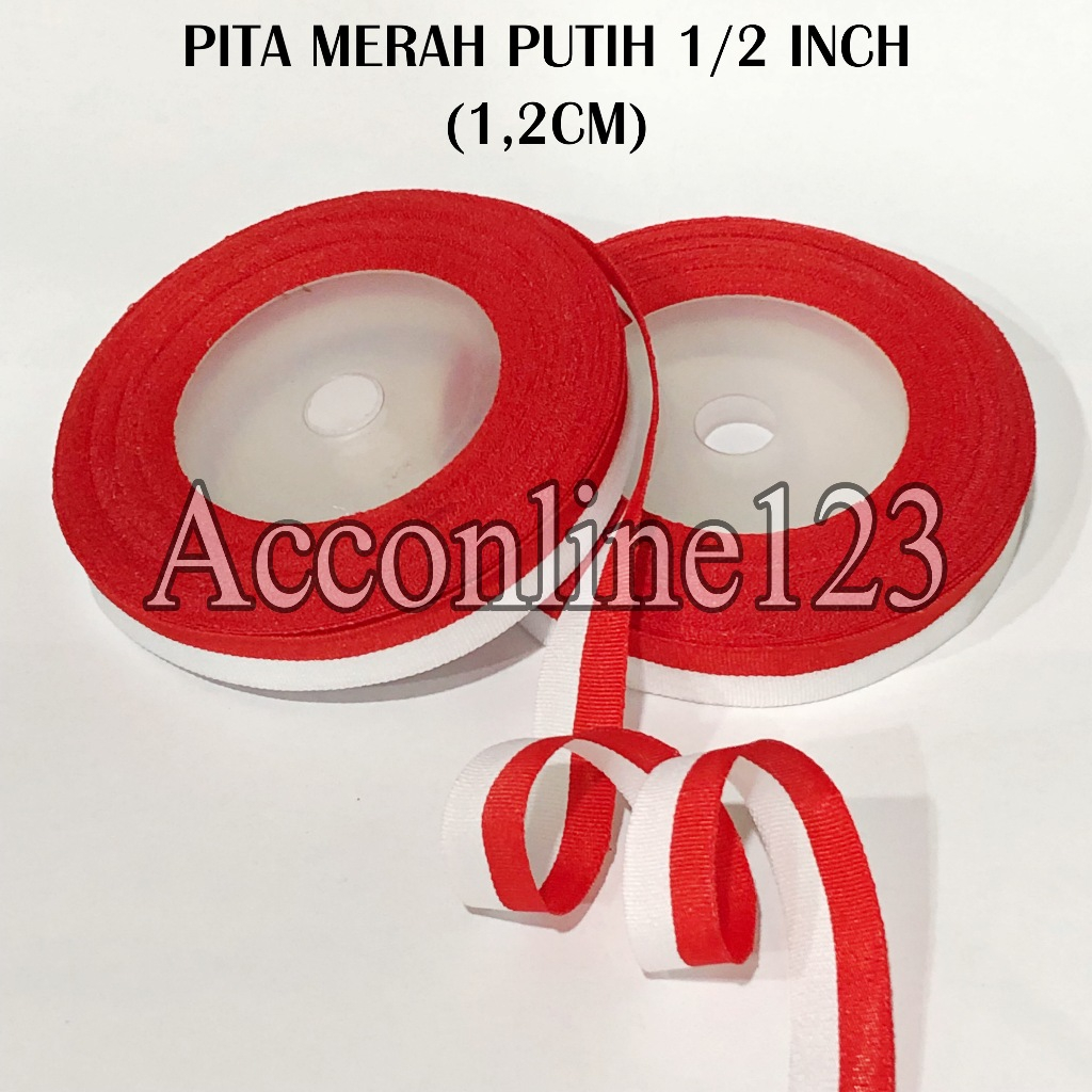 

Pita Merah Putih 1/2 inch (1,2cm) Per Roll