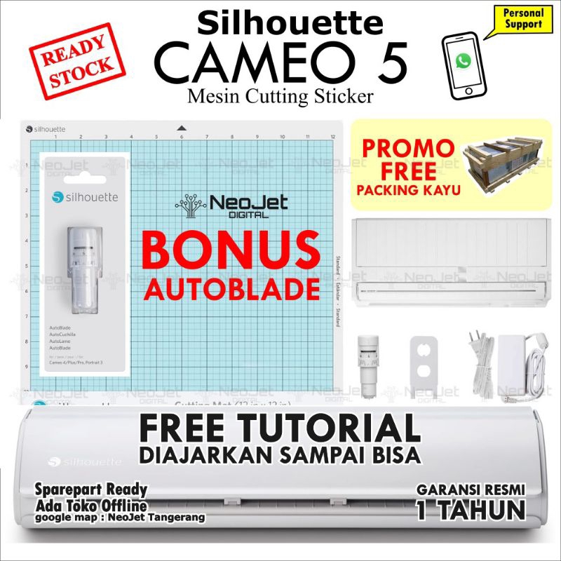 

Paket Mesin Cutting Silhouette Cameo 5 Bonus Pisau Blade Auto Blade Compatible Blade Kraft Balde 3mm
