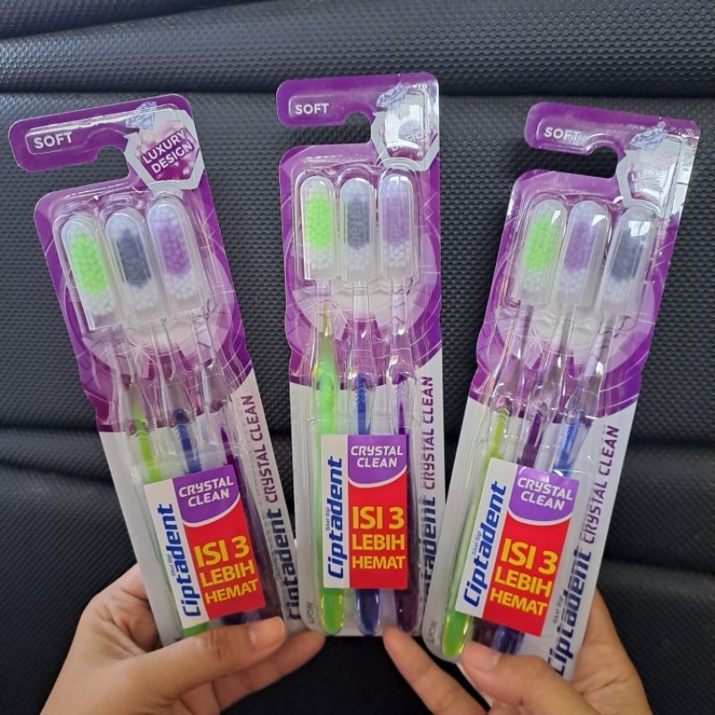 Sikat gigi ciptadent crystal isi 3 / Sikat gigi / Cipatdent / Sikat gigi ciptadent