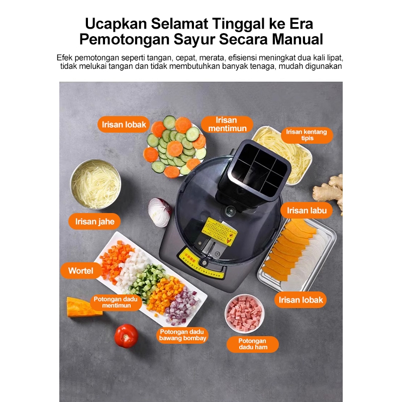 NEW Mesin Potong Sayuran Multifungsi Listrik/Mesin Pemotong Dadu/Mesin Pemotong Kentang Wortel Dadu