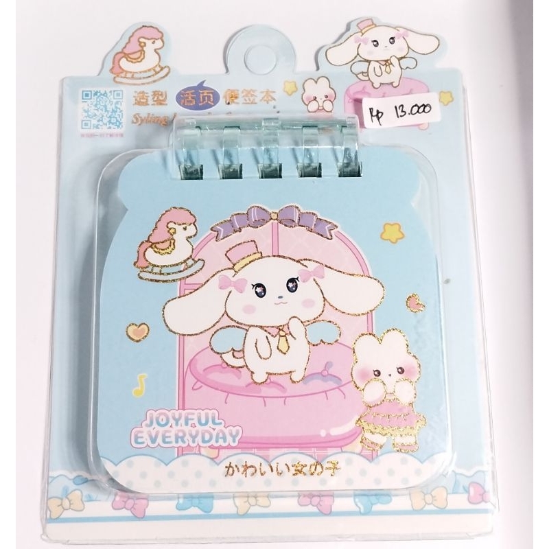 

notes ring mini Sanrio karakter , kuromi, cinnamoroll, pompurin, my melody
