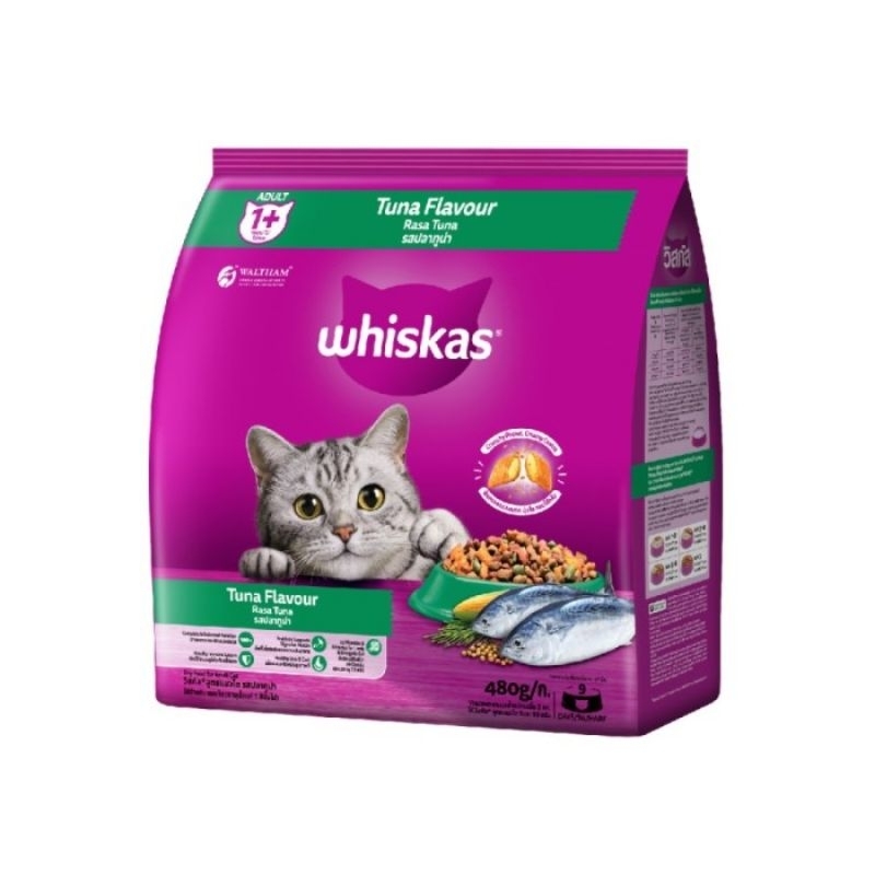 WHISKAS TUNA FLAVOUR 480GR