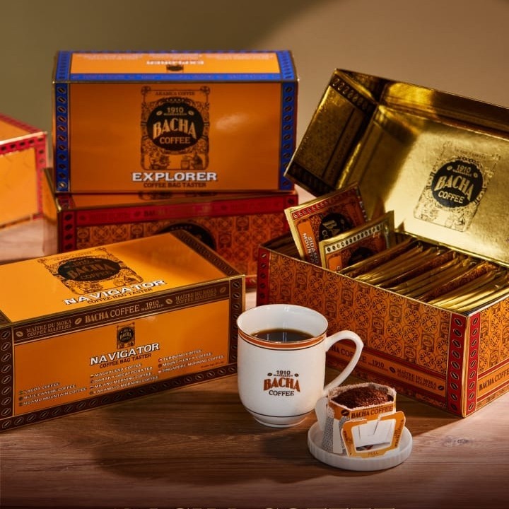 

| BACHA COFFEE | 1910 MARRAKECH | NAVIGATOR | COFFEE BAG TASTER | 100 % ARABICA | - MOUNT KENYA