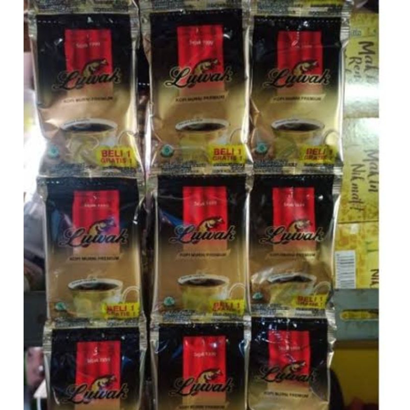 Kopi luwak kopinya aja murni premium/kopi luwak 6.5 gram renceng 10 bonus 5 (kopi hitam luwak) isi 1