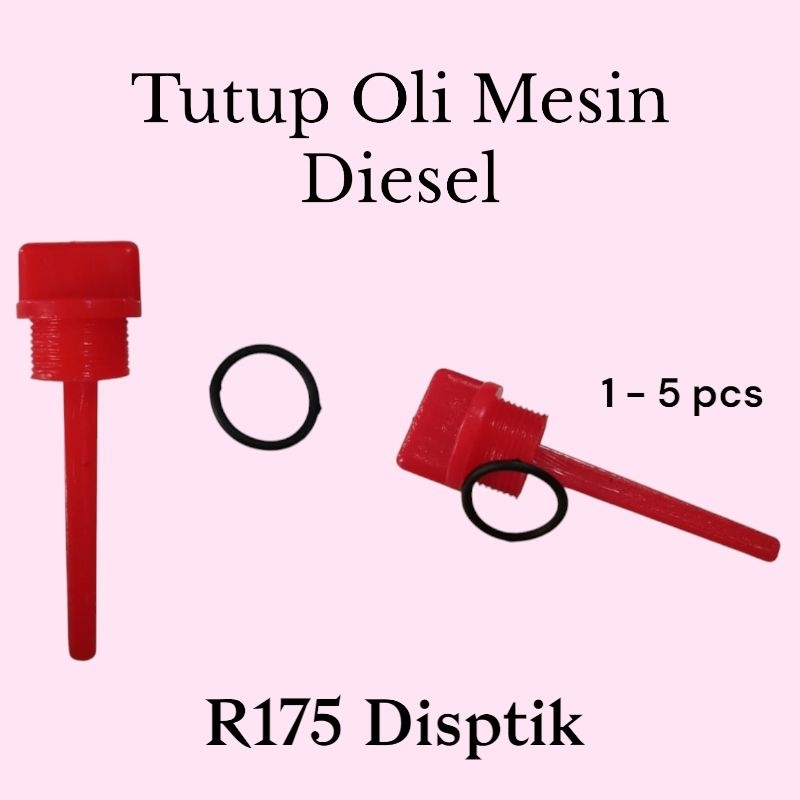 Tutup Oli merah R175 / Tutup Oli Mesin Dongfeng Dipstik R175/180