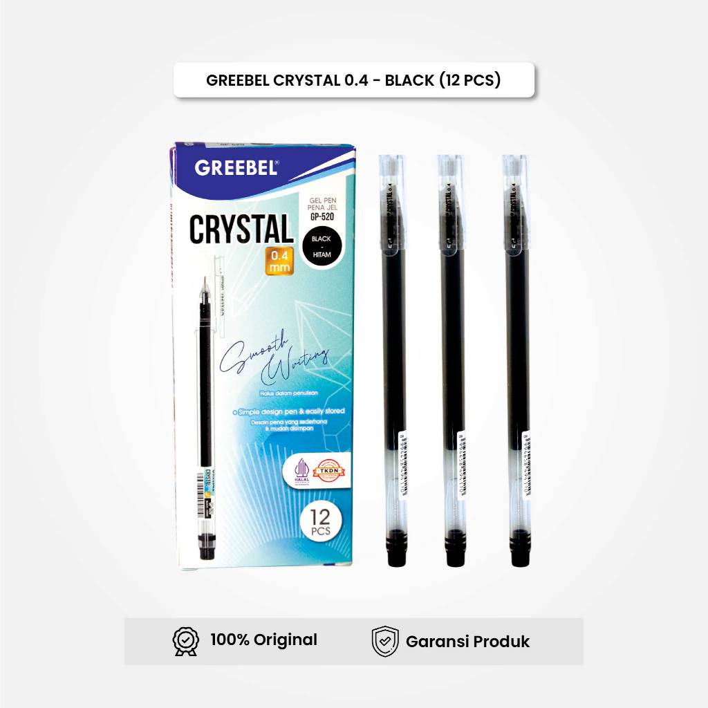 

Pulpen Ballpen Greebel / Crystal 0.5 GP-520 (12PCS/SET) / Ballpoint Bolpen Bolpoin Pena Gel