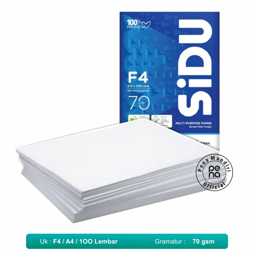 

Kertas HVS F4 A4 70Gsm Isi 100 Lembar Kertas HVS Eceran