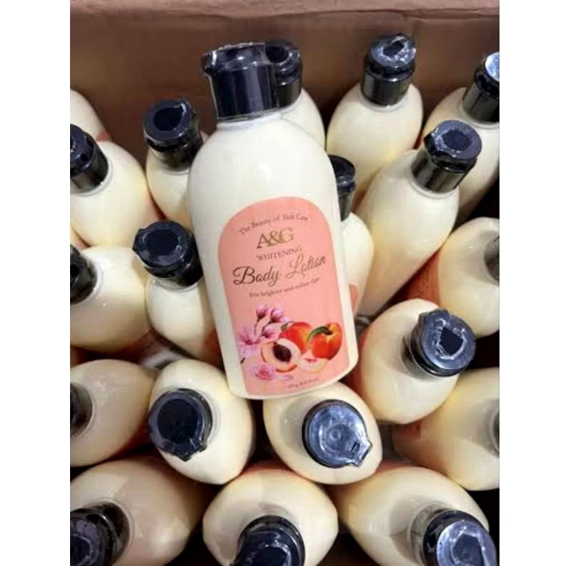 (Grosir 10pc) A&G Peach whitening body lotion / AG peach lotion badan 250gram / Handbody pemutih / H