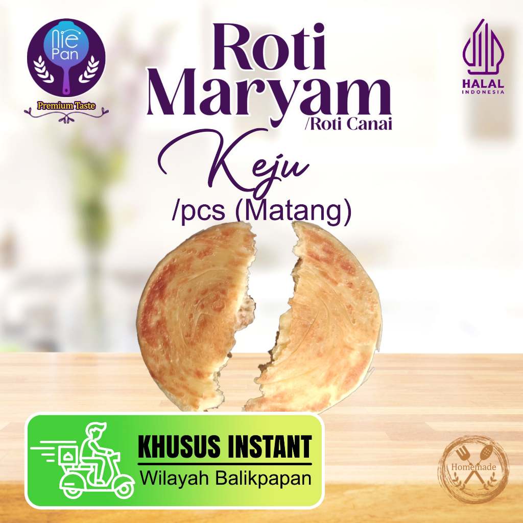 

Roti Maryam Keju (/pcs matang) Khusus Instant Wilayah Balikpapan