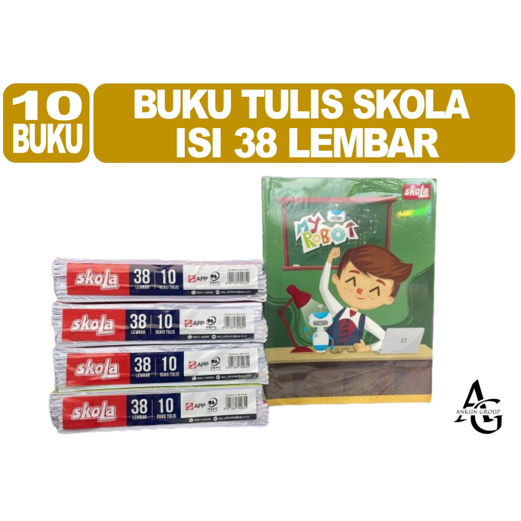 

BUKU TULIS SKOLA 38/58 LEMBAR PER PACK