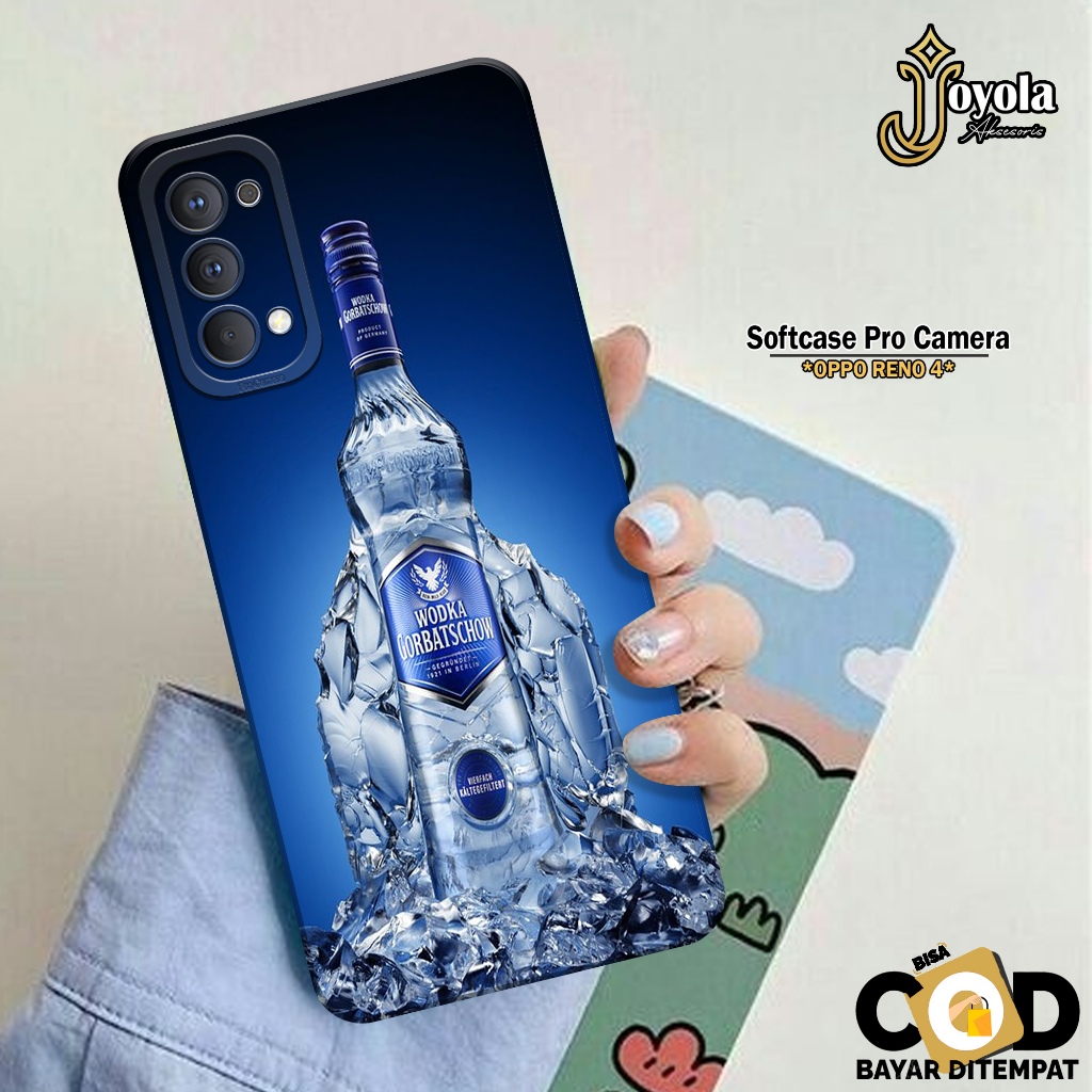 JOYOLA Case OPPO RENO 4 - Fashion Case Minuman - Softcase OPPO RENO 4 - Pro Camera - Casing OPPO REN