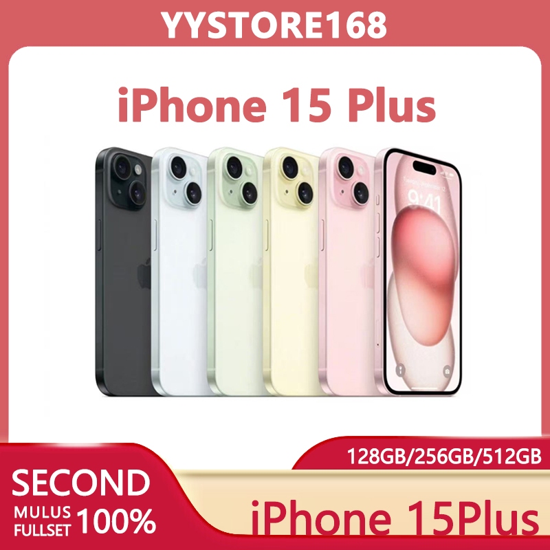 IPHONE 15Plus IPHONE 15 Second 128GB 256GB 512GB Fullset Mulus