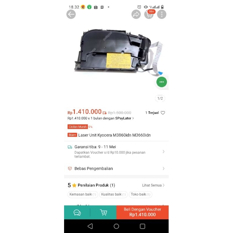 Laser unit Kyocera M3860
