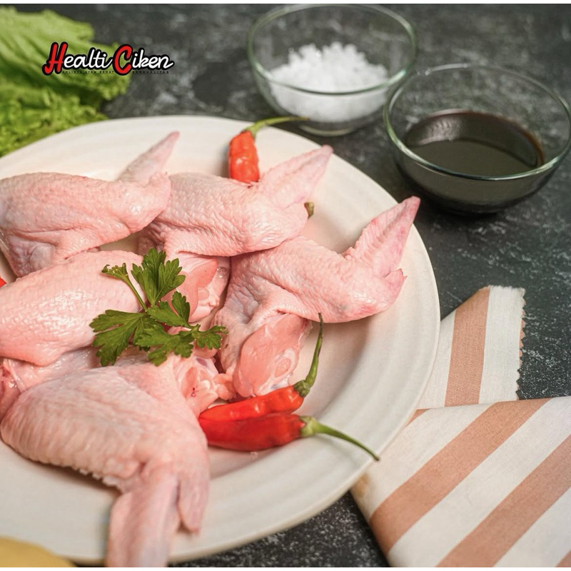 

Healthi Ciken, Sayap Ayam, Ayam Probiotik, size 900-1kg