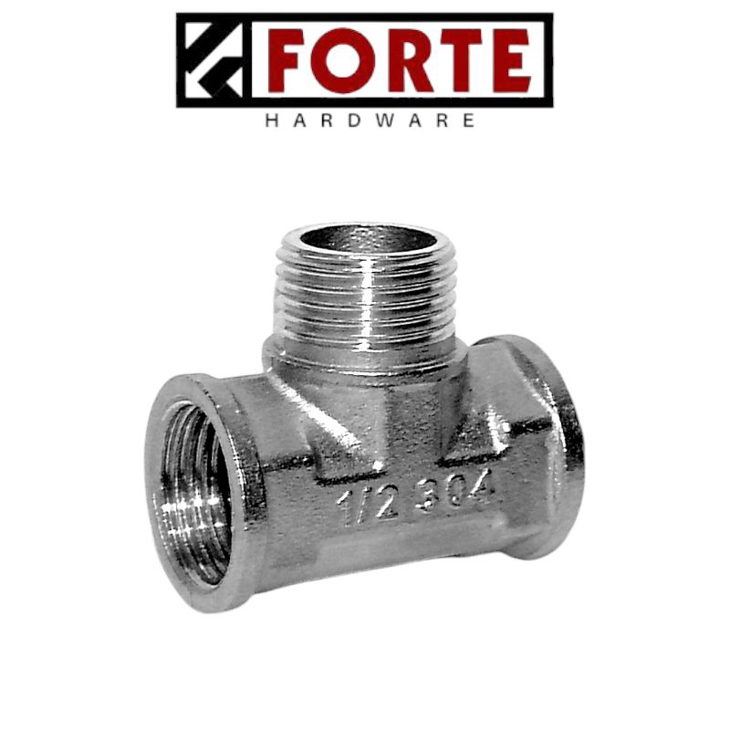 Tee DLD SS / Tee Drat Luar Dalam 1/2" inch Stainless Steel / Tee Drat Dalam Luar Dalam Stainless