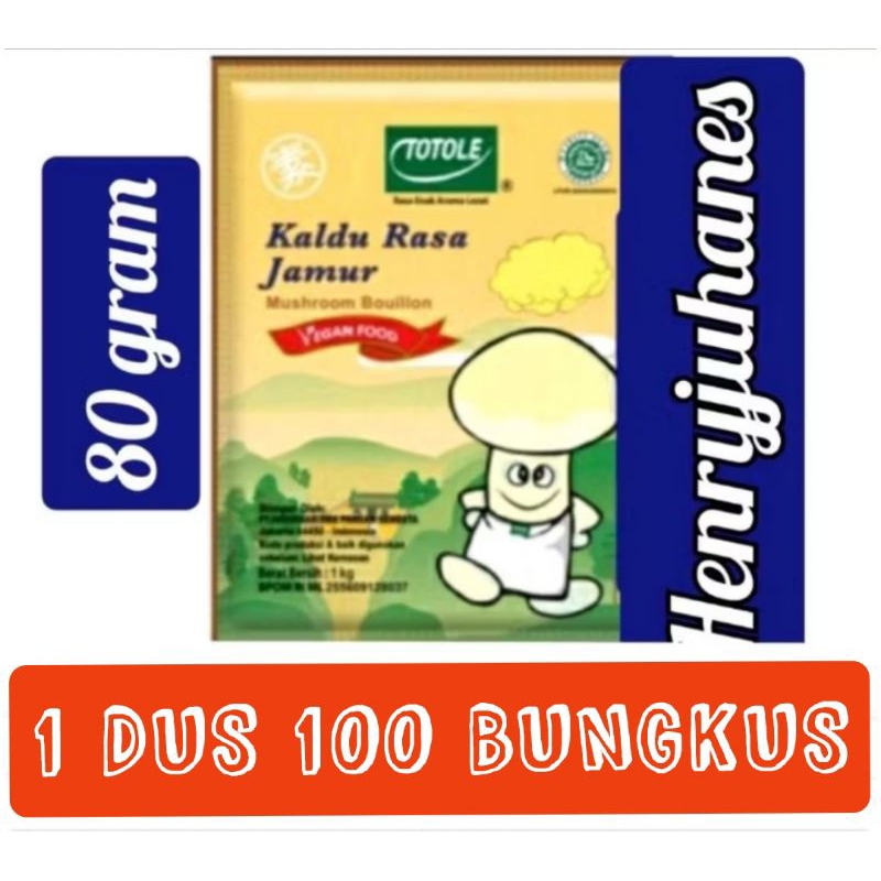 

1 DUS 80 GRAM Totole kaldu jamur vegan food / halal moko ceng exp 2027