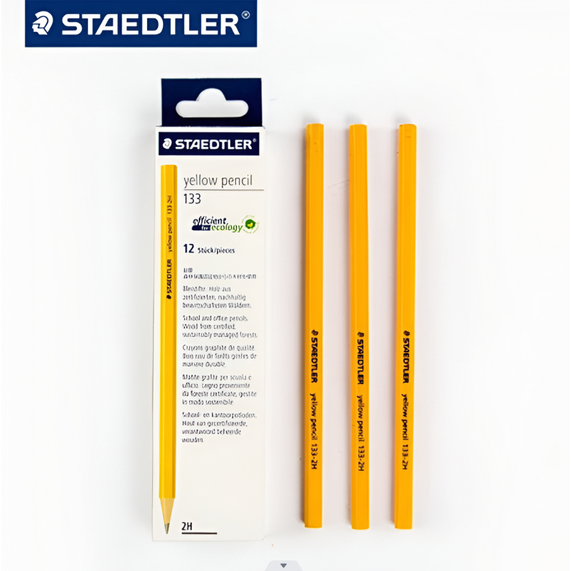 

(1 Pcs) Pensil Staedtler Yellow 2B - 133 - Pencil / Pensil 2B Staedtler Yellow 133