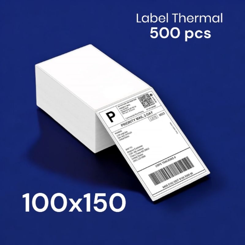 

Label Thermal Sticker Lipat 100x150 Label Resi Pengiriman Sticker A6 isi 500 Label Direct Thermal