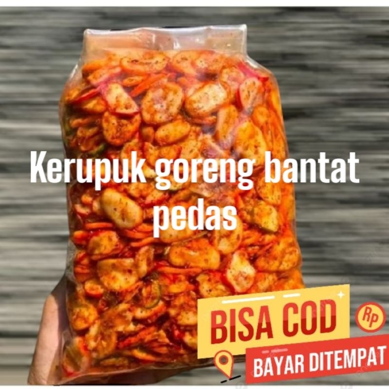 

Kerupuk seblak bawang bantet pedas daun Jeruk // Kemasa 1kg