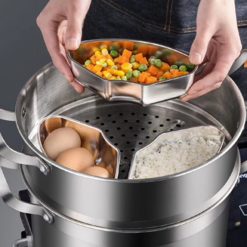 [PB] Wadah Mangkok Kukus Makanan Stainless SUS304 Pemanas Makanan MPASI Bayi Penghangat Makanan Bayi