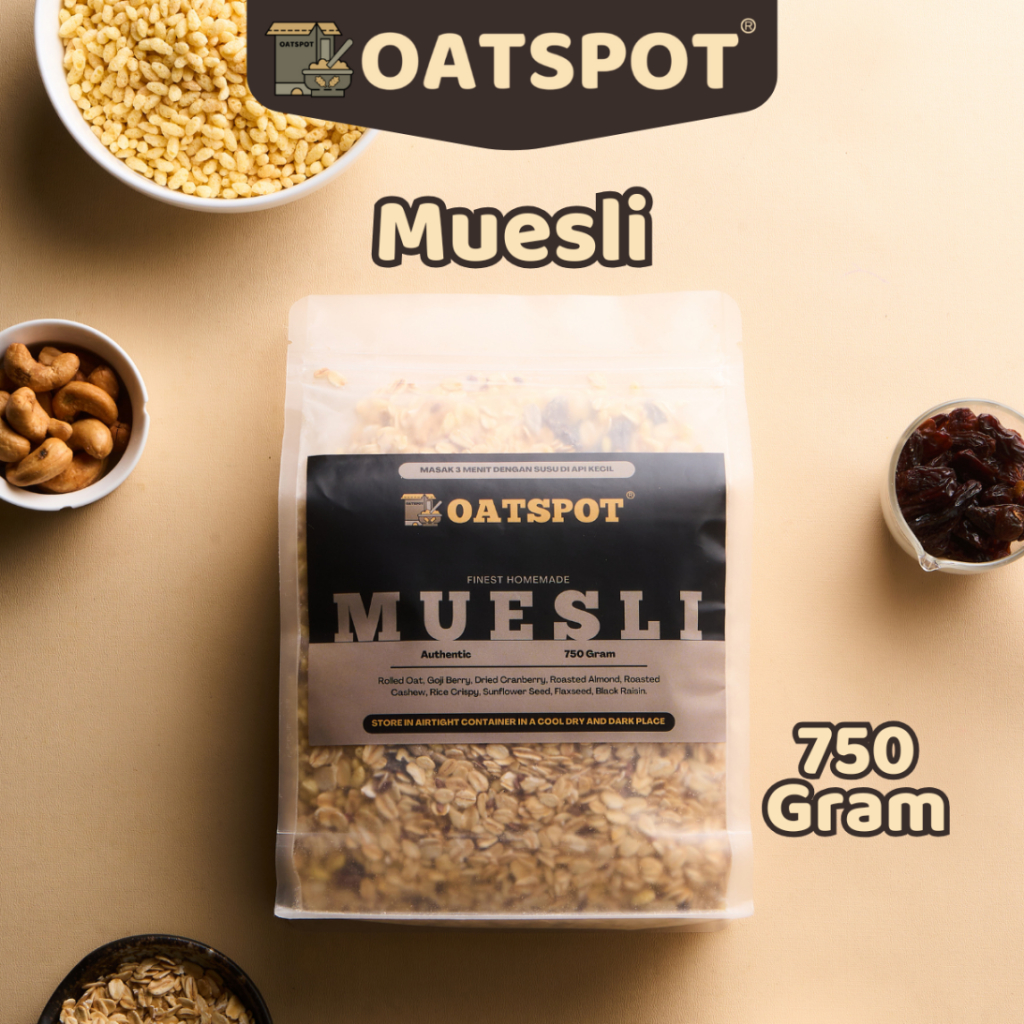 

Oatspot Muesli - Almond, Goji Berry, Cranberry (Fruit & Seed) - 750 gram