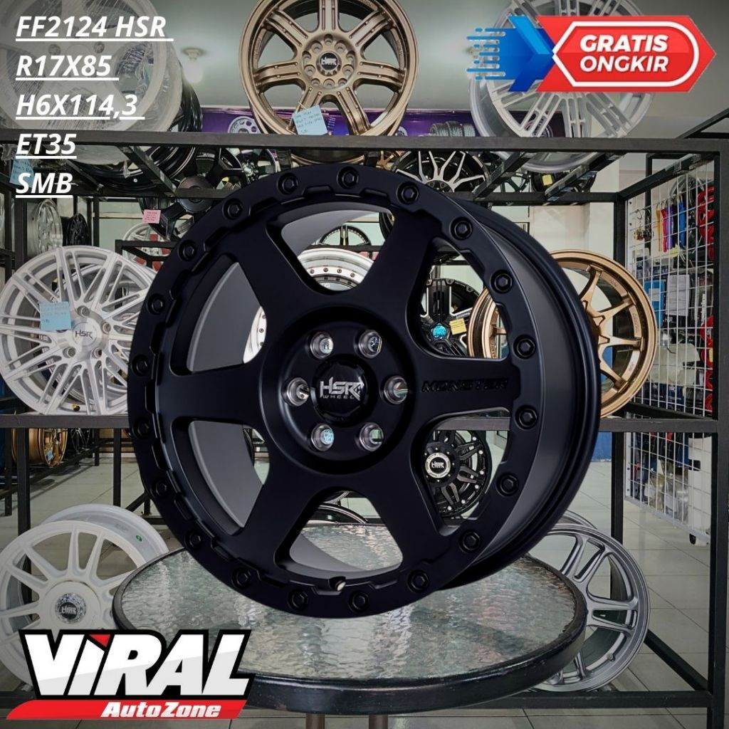 VELG MOBIL RING 17 PCD 6x114,3 FF2124 HSR R17X85 UNTUK MOBIL NISSAN NAVARA/TERRA